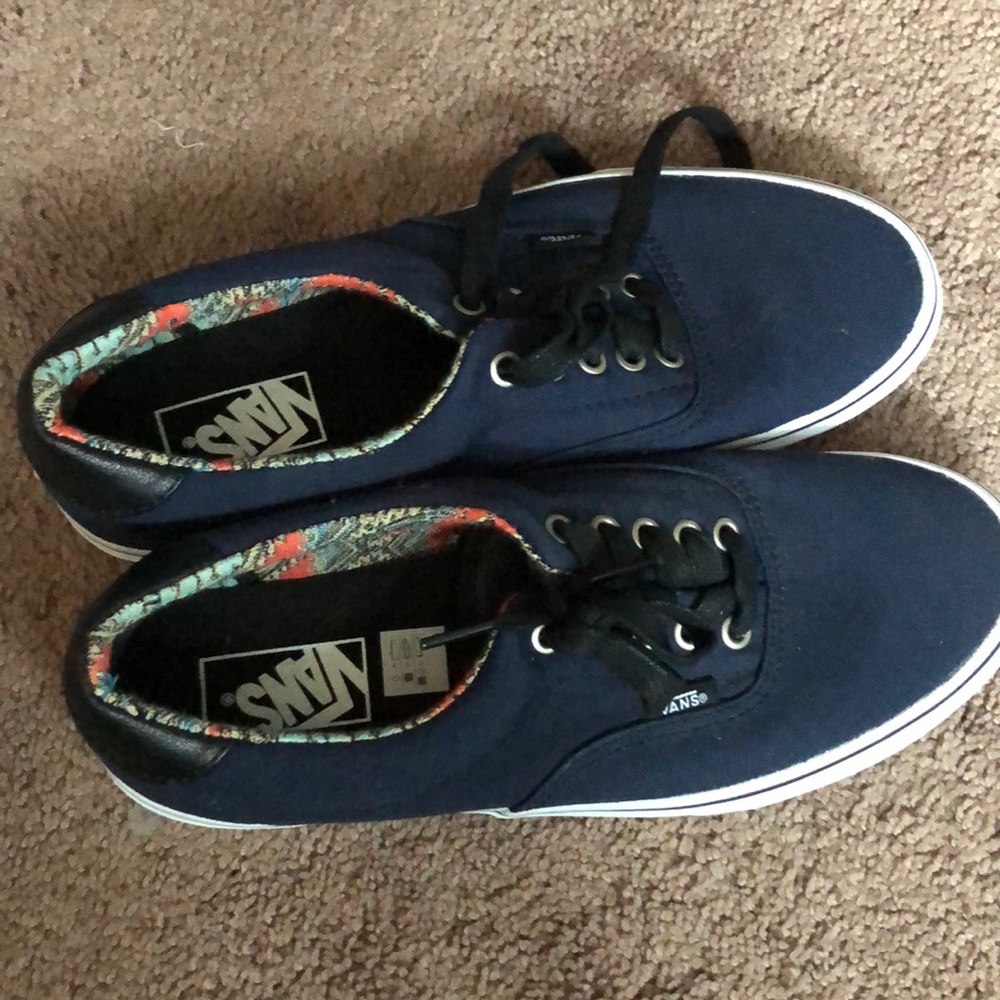 Navy Blue Vans sneakers